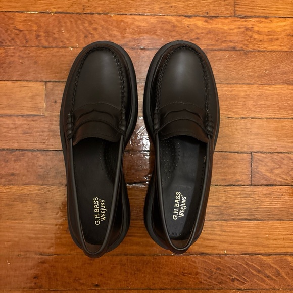 Women’s GH Bass Whitney platform Black Loafers size 8 - Picture 3 of 8